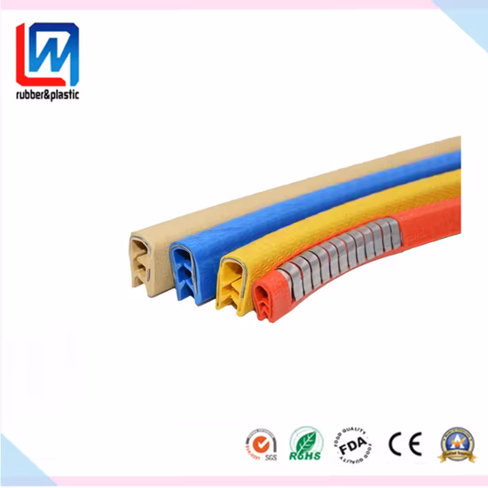 カスタマイズされたPVCエッジトリム、ステンレススチールが挿入されたラバーエッジトリム