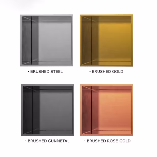 卸売浴室付属品ローズゴールドシャワーニッチステンレス鋼シャワー壁ニッチ